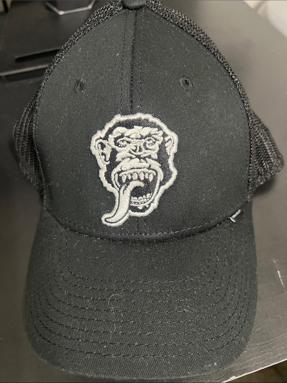 Black Mesh Trucker Hat with Gas Monkey Patch